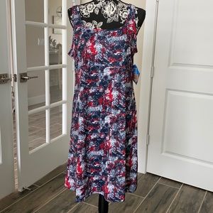 Columbia freezer dress UPF 50 tank sleeveless Memorial Day July 4 red white blue